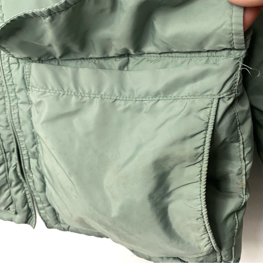 Vintage 60’s Alaska Sleeping Bag Co Sage Green Down Filled Jacket Talon Zipper L - Picture 7 of 9